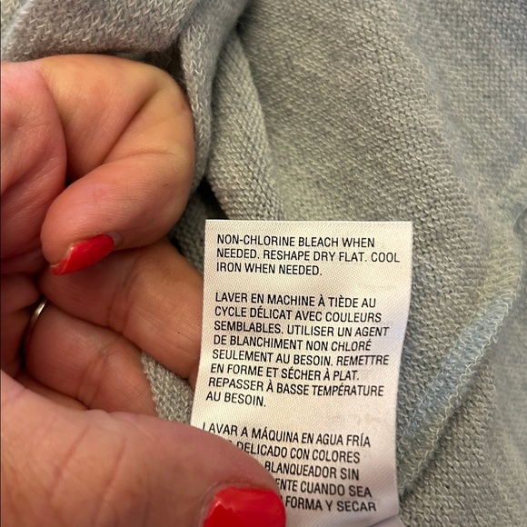 INC International Concepts pale green tie waist sweater Size XL EUC - Picture 8 of 8